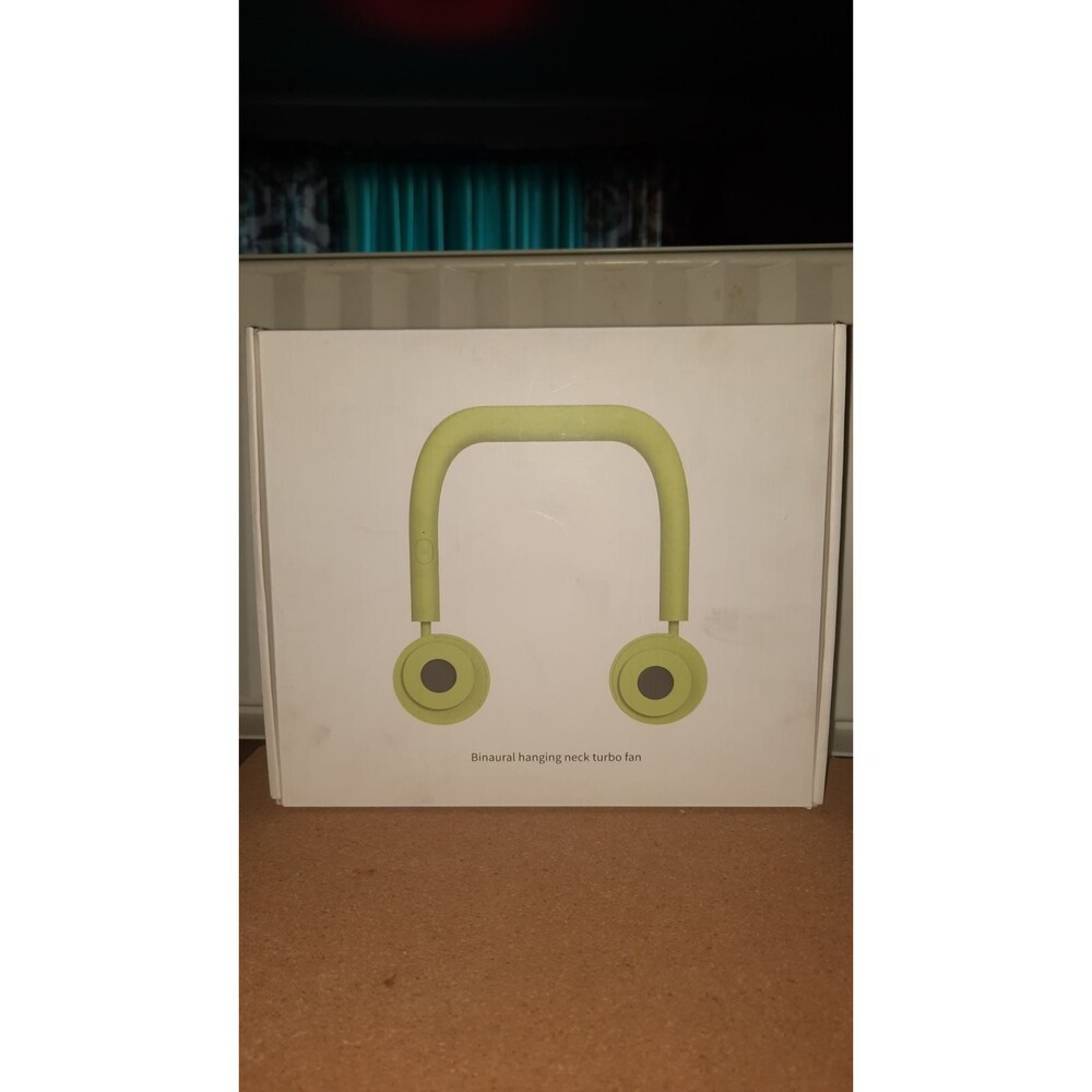 Binaural Hanging Neck Turbo Fan Green Rotating